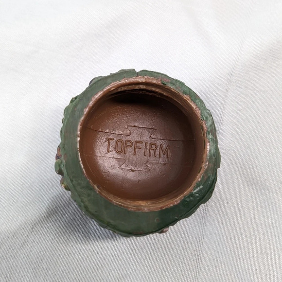 Vintage Topfirm Green Glass Spice Jars with Resin Grapes Lid, Set of 5 - Picture 5 of 6